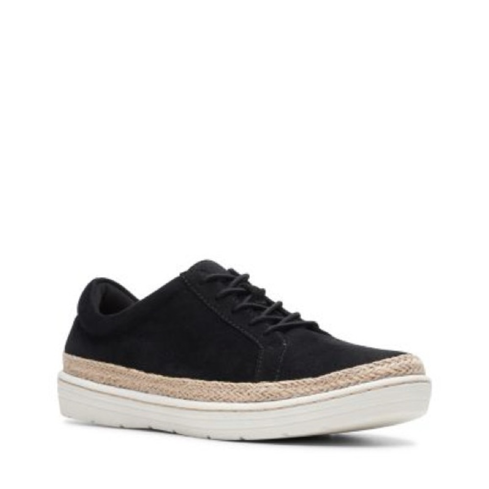 NEW!! Women’s Clarks Marie Mist Black Sneaker Size 6.5M